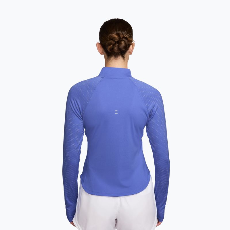 Maglia running donna a maniche lunghe Nike Tempo Flash Dri-Fit 1/4 Zip sapphire/black/white 2