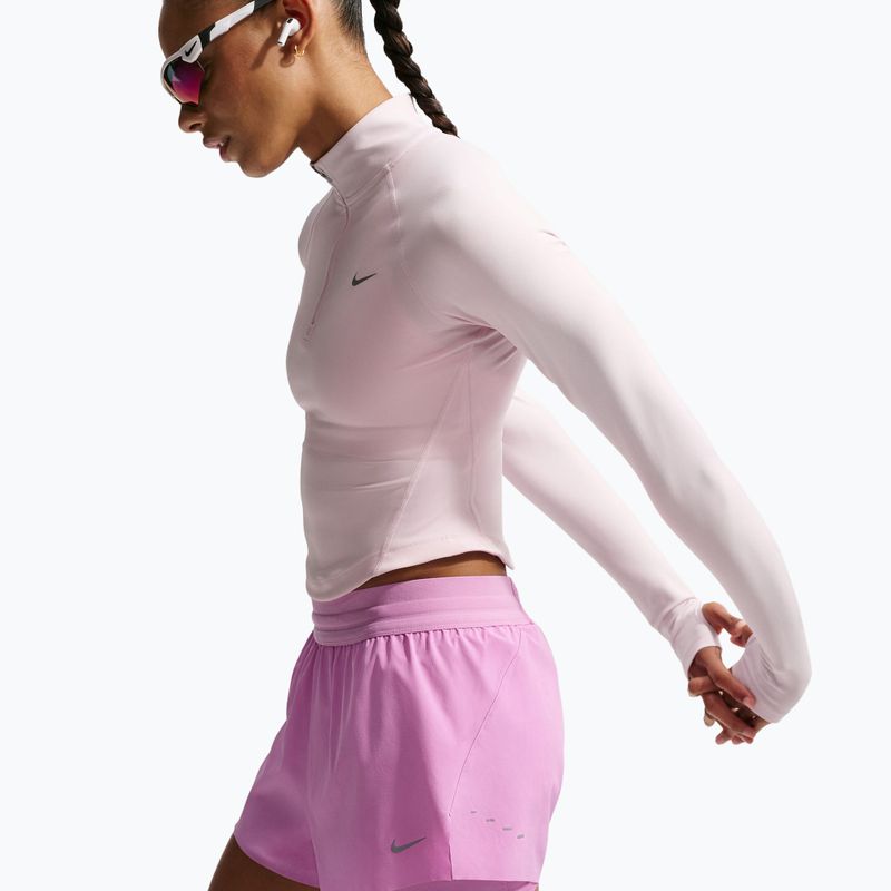 Pantaloncini da corsa da donna Nike Swift Mid-Rise 2in1 light magenta/light magenta 5