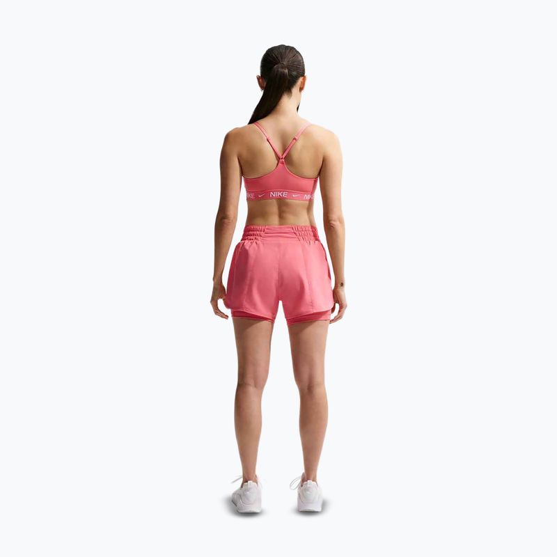 Pantaloncini da running da donna Nike One Dri-FIT 2IN1 sea coral/white 3