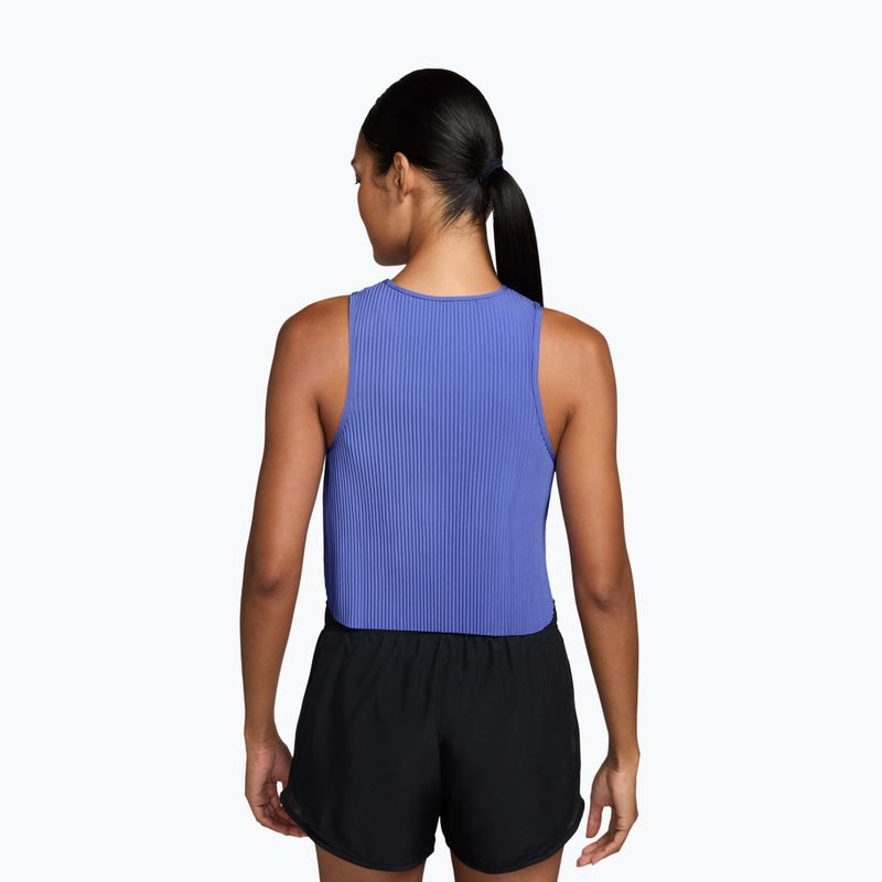 Canotta running donna Nike AeroSwift Dri-Fit ADV Cropped Tank Top off sapphire/black 2