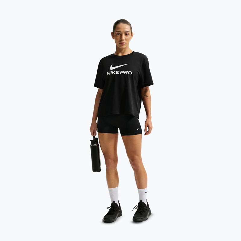 Pantaloncini da donna Nike Pro Mid-Rise Biker 3" black/university gold/white 2