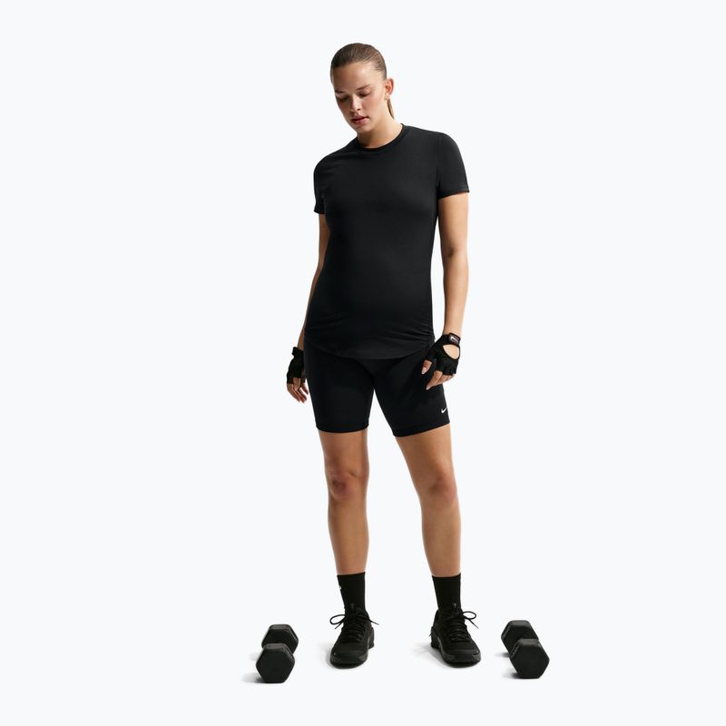 Pantaloncini da donna Nike One Maternity High-Waisted 8" black/white 2