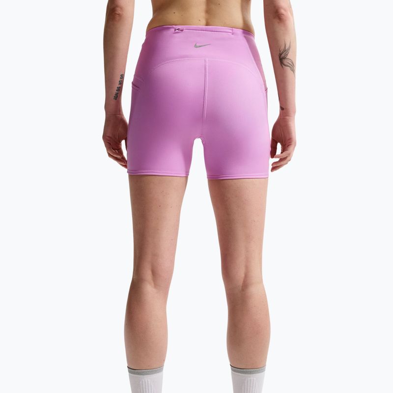 Pantaloncini da corsa da donna Nike Swift High-Waisted 4" light magenta 4