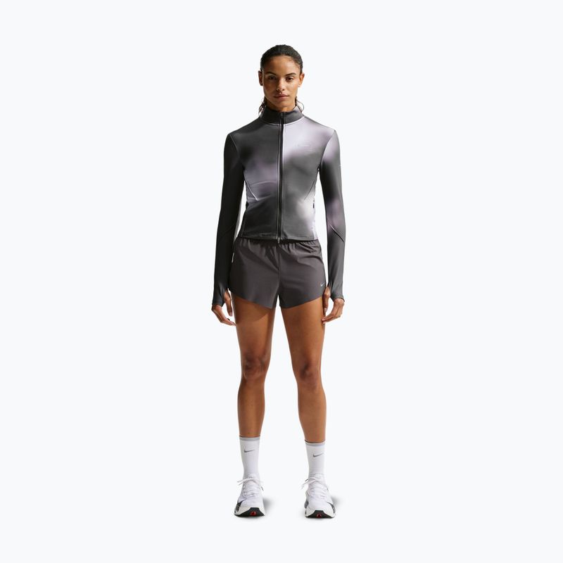 Felpa running donna Nike Swift Dri-Fit Full Zip Mid-Layer dark smoke grey/light smoke grey 2