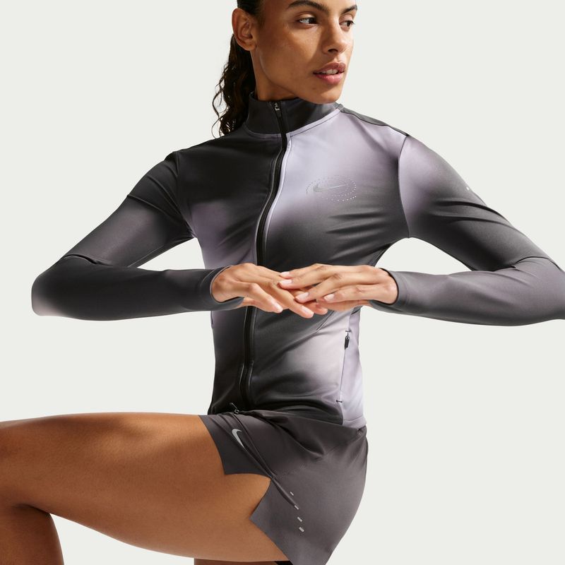 Felpa running donna Nike Swift Dri-Fit Full Zip Mid-Layer dark smoke grey/light smoke grey 6