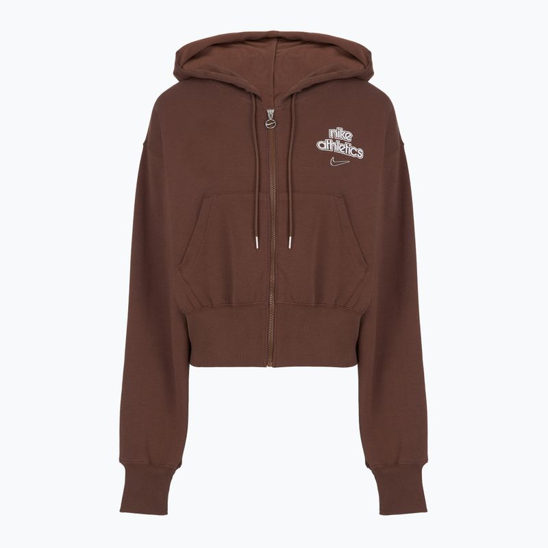 Felpa donna Nike Phoenix Full-Zip Hoodie light chocolate 6
