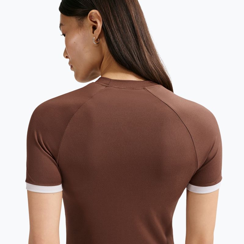 T-shirt donna Nike Gloss Fitted Top light chocolate 4