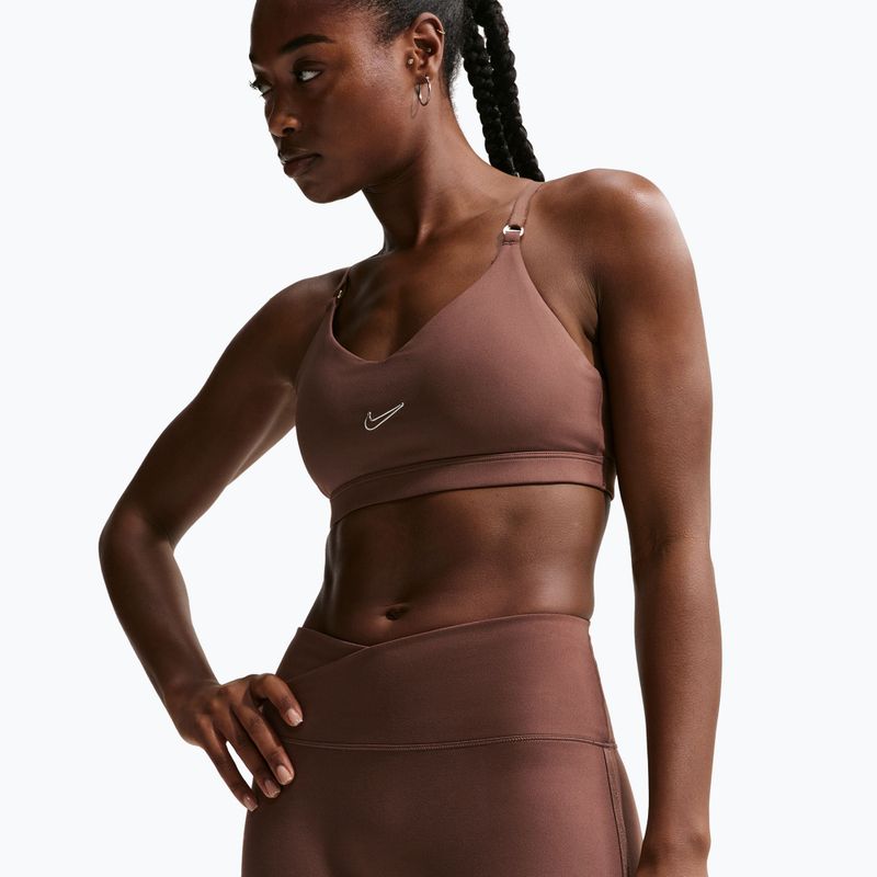 Shorts da donna Nike One Biker 5" light chocolate 4