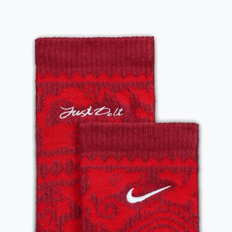 Calzini Nike Everyday Plus Cushioned Crew team crimson/metallic silver 4