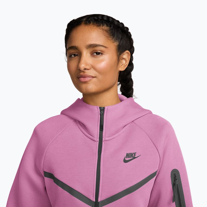 Felpa da donna  Nike Sportswear Tech Fleece Windrunner light magenta/black 3