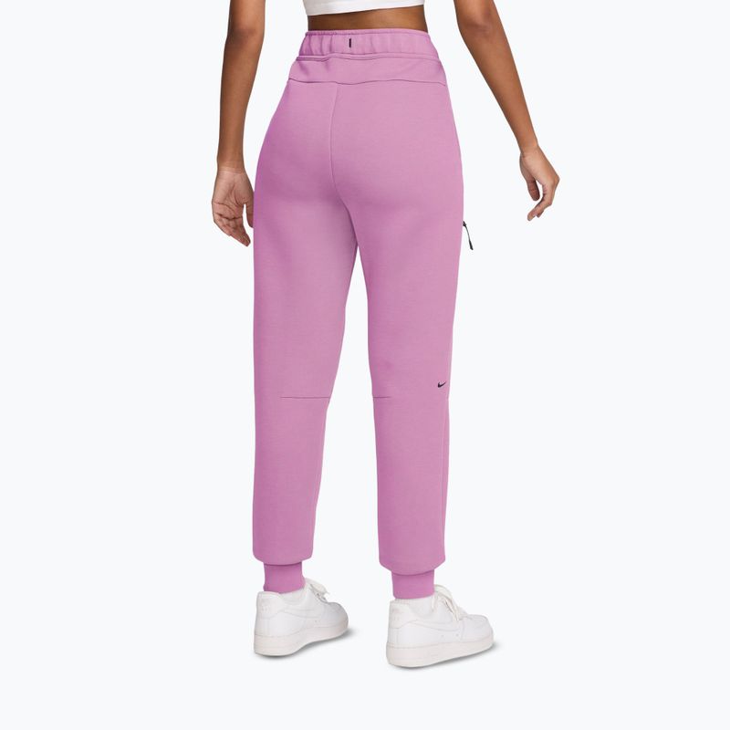 Pantaloni da donna Nike Sportswear Tech Fleece Mid-Rise light magenta/black 2
