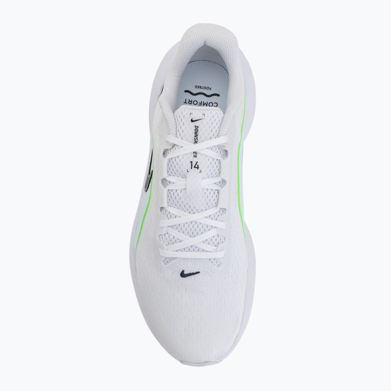 Scarpe running uomo Nike Downshifter 14 white/glacier blue/green strike/black 5
