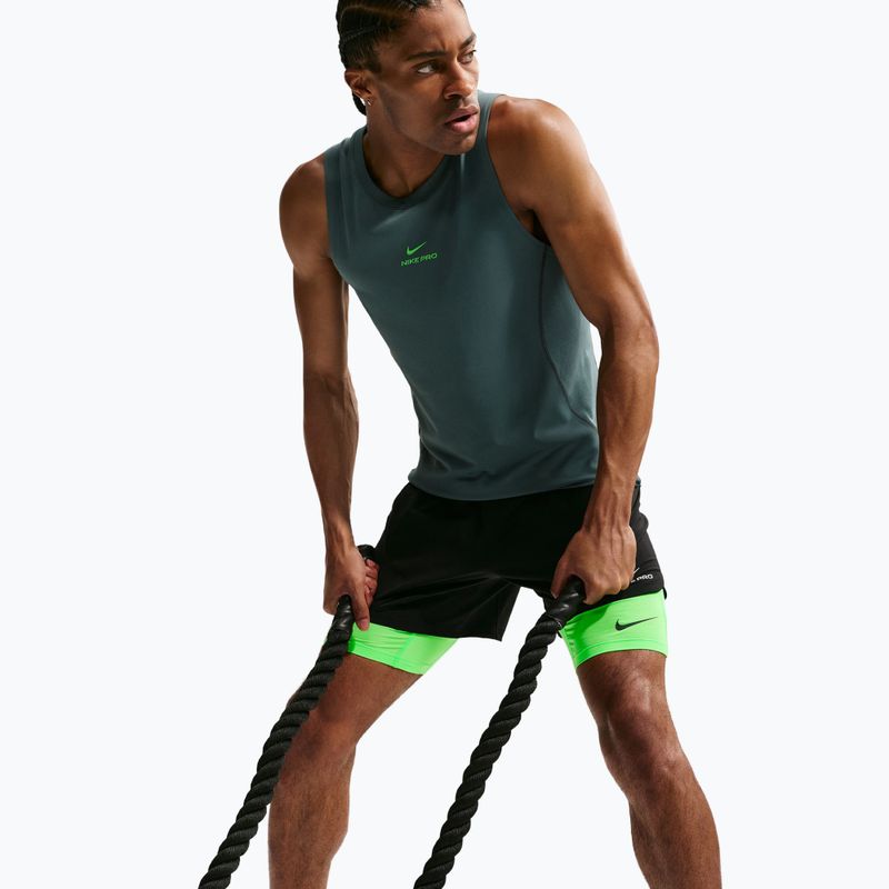 Pantaloncini da allenamento da uomo Nike Pro Dri-Fit Fitness Long green strike/black 6