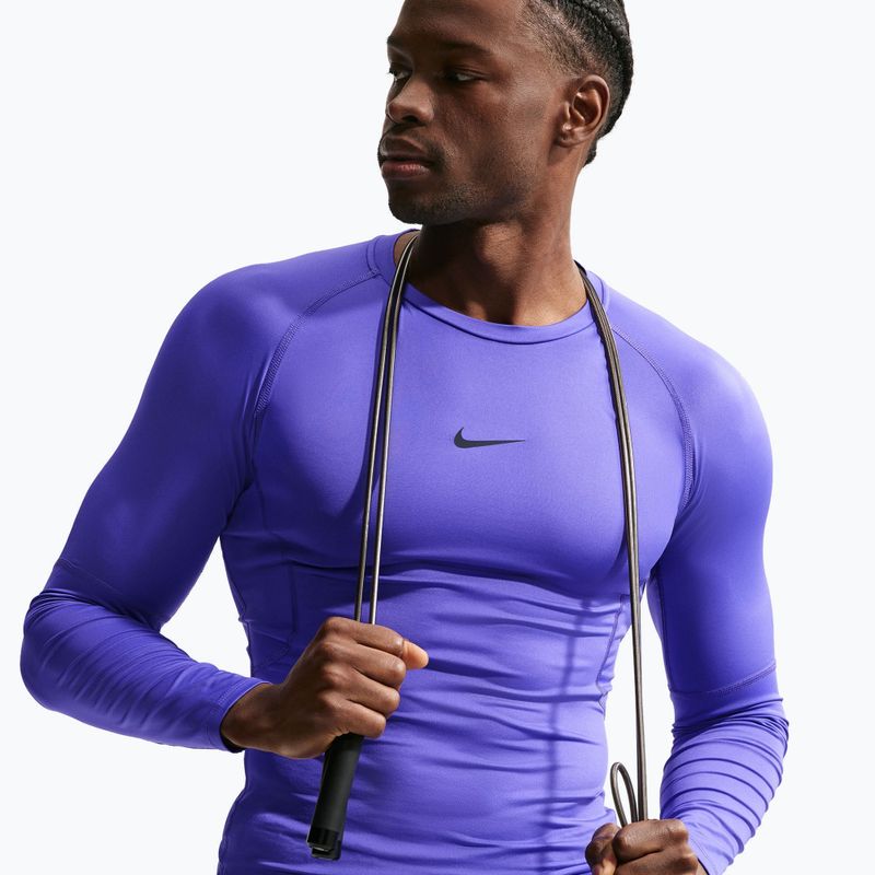 Maglia a maniche lunghe da allenamento da uomo Nike Pro Dri-Fit Tight Fitness persian violet/black 4