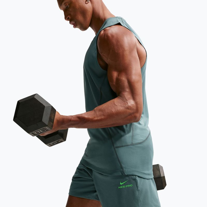 Pantaloncini da uomo Nike Pro Training Dri-Fit 6" mineral slate/green strike 6