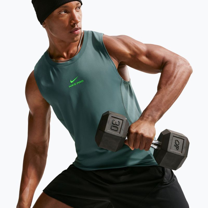 Maglietta da allenamento da uomo Nike Pro Training Dri-Fit mineral slate/green strike 6
