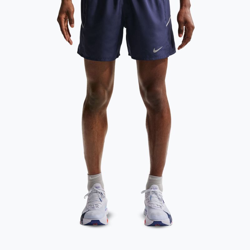 Pantaloncini da corsa da uomo Nike Miler Dri-Fit 2in1 5" midnight navy 4