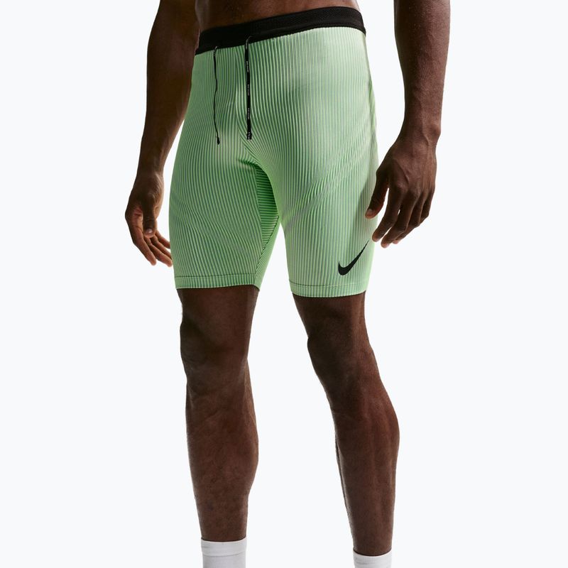 Leggings da allenamento da uomo Nike AeroSwift Dri-Fit ADV 1/2 Tights lime blast/steam/light silver/black 4