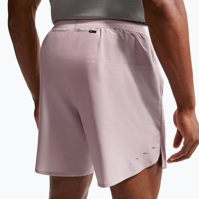 Pantaloncini da corsa da uomo Nike Stride Dri-Fit Brief-Lined 7" particle rose 6