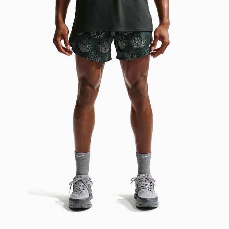Pantaloncini da corsa da uomo Nike Stride Dri-Fit Brief Lined 5" black spruce