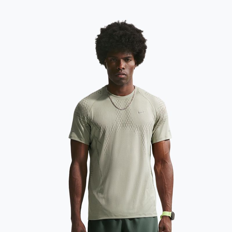 Maglietta da corsa da uomo Nike Stride Dri-Fit ADV spruce fog/light army