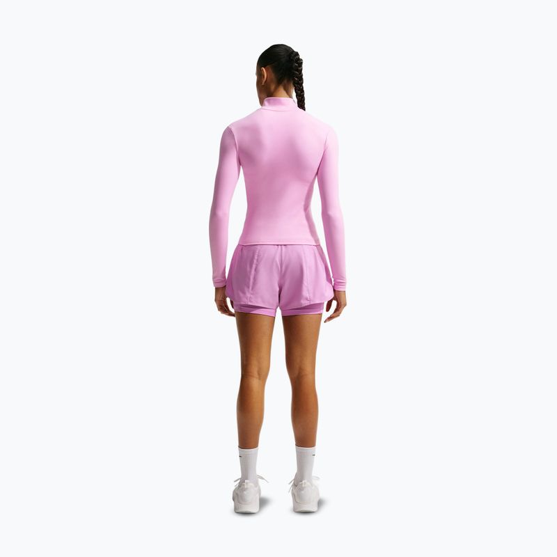 Pantaloncini da corsa da donna Nike One Dri-FIT 2IN1 light magenta/white 3