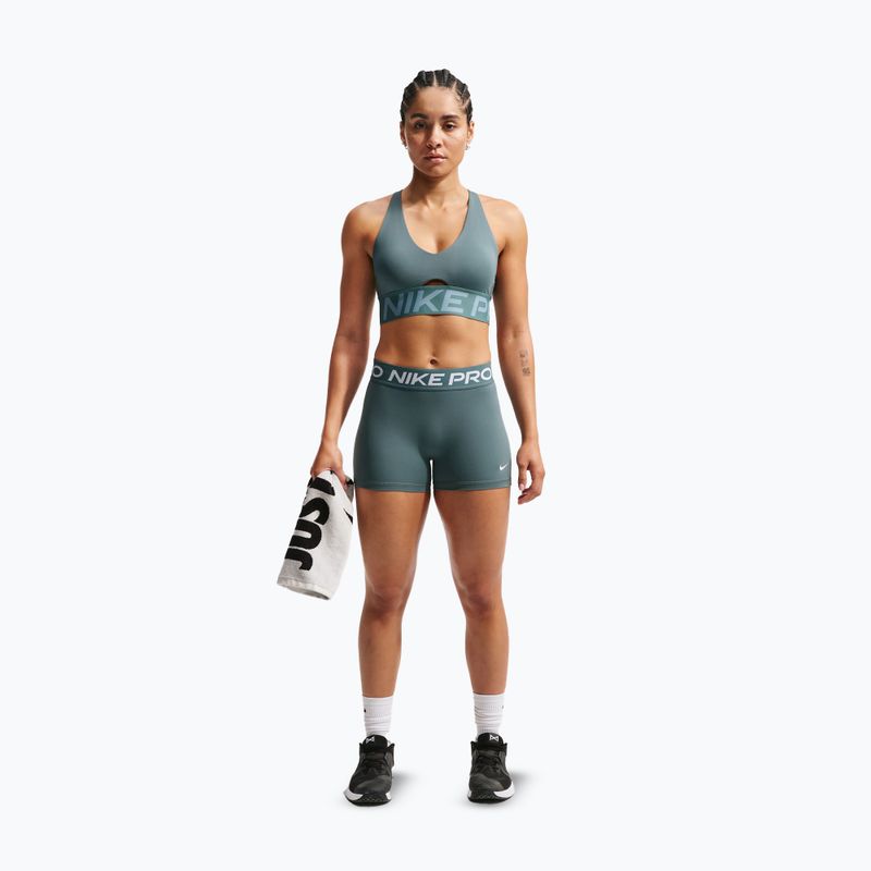 Reggiseno sportivo Nike Pro Sculpt Medium Support mineral slate/denim turquoise/white 2