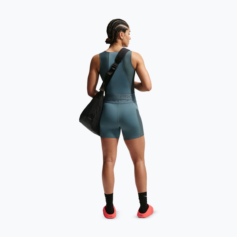 Maglietta da allenamento da donna Nike Pro Dri-Fit mineral slate/faded spruce/white 3