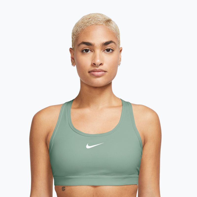 Reggiseno sportivo Nike Swoosh Medium Support steam/white