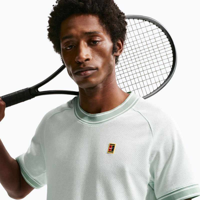 Maglietta da tennis da uomo Nike Court Heritage barely green 5