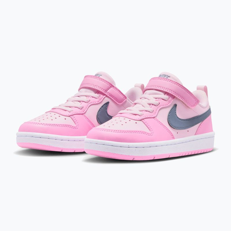 Scarpe per bambini Nike Court Borough Low Recraft pink foam/pink rise/white/ashen slate 3