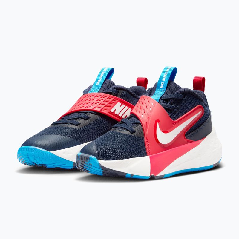 Scarpe per bambini Nike Team Hustle D 12 tm navy/university red/photo blue/sail 3