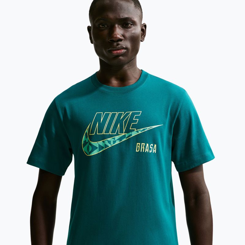 Maglietta da calcio da uomo Nike Brazil Soccer geode teal 4