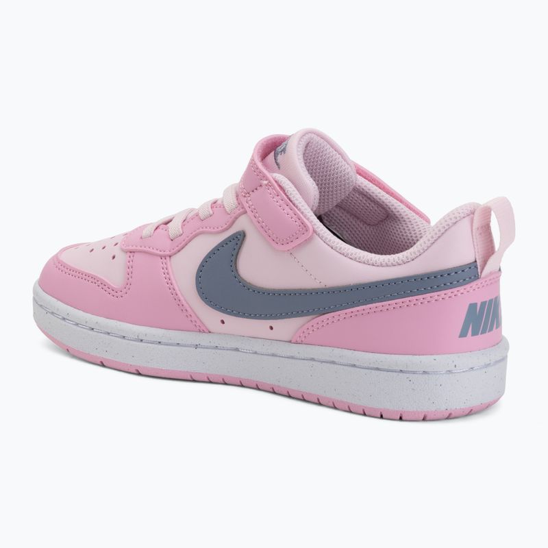 Scarpe per bambini Nike Court Borough Low Recraft pink foam/pink rise/white/ashen slate 3