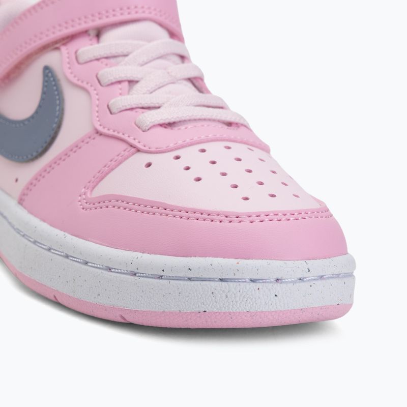 Scarpe per bambini Nike Court Borough Low Recraft pink foam/pink rise/white/ashen slate 7