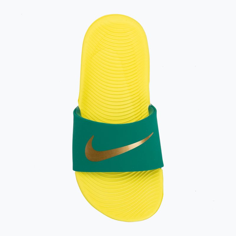 Ciabatte Nike Coffee malachite/sonic yellow/metallic gold 5