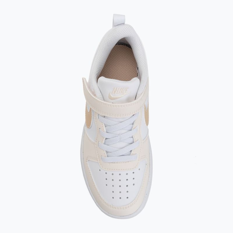 Scarpe per bambini Nike Court Borough Low white/chalk/white/shimmer 5