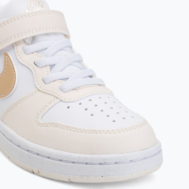 Scarpe per bambini Nike Court Borough Low white/chalk/white/shimmer 7