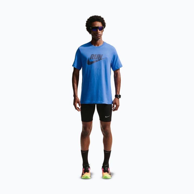 Maglietta da corsa da uomo Nike Dri-Fit Running blue crystal/thunder blue 2