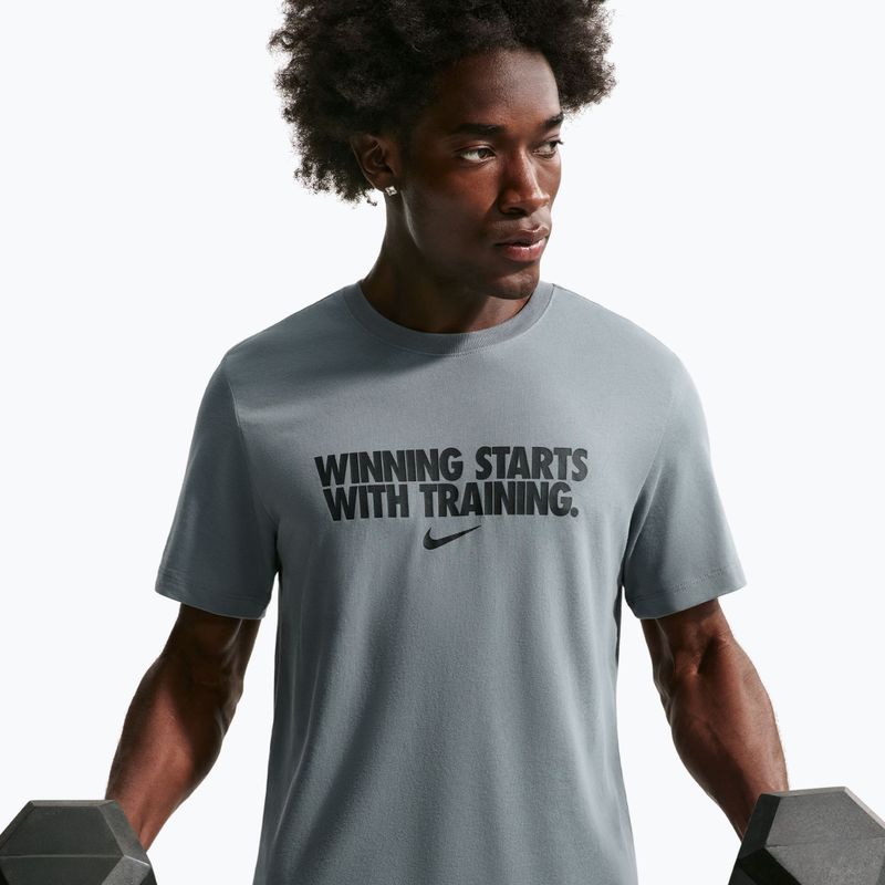 Maglia training da uomo Nike Dri-Fit Winning smoke grey/black/black 3