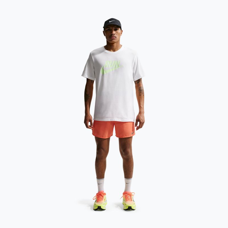 Maglietta da corsa da uomo Nike Dri-Fit Running white/barely volt 2