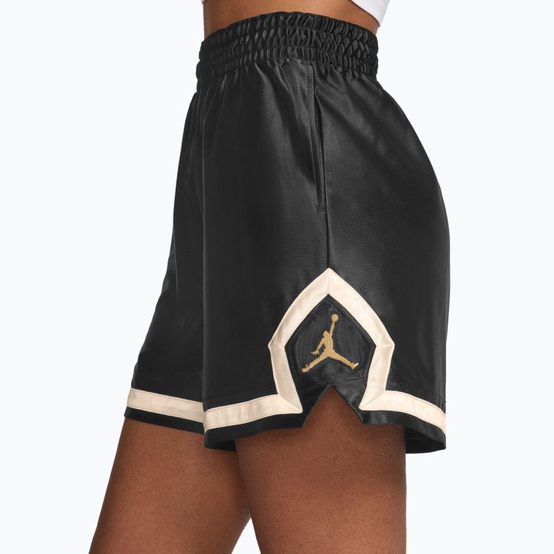 Pantaloncini da basket da donna Jordan Sport Diamond 4" black/metallic gold 5