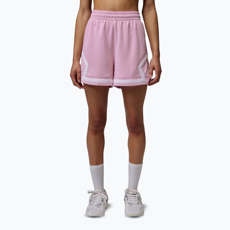 Pantaloncini da basket da donna Nike Jordan Sport Diamond 4" iced carmine/iced carmine/white/white 4