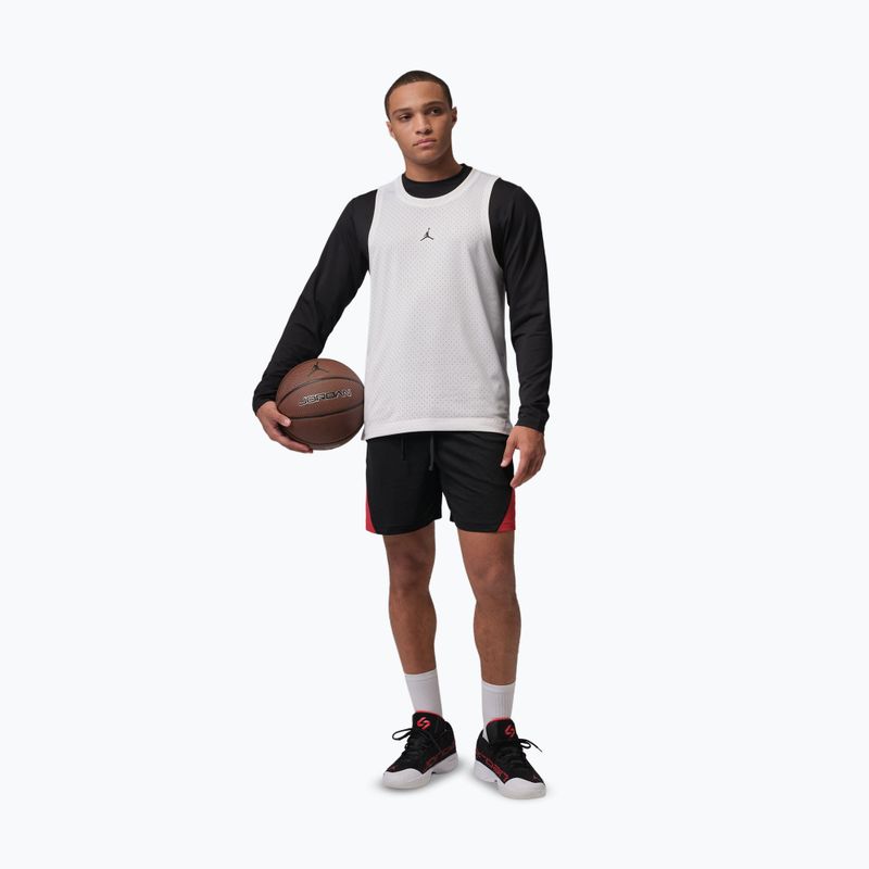 Pantaloncini da basket da uomo Jordan Sport Dri-Fit black/gym red/white 2