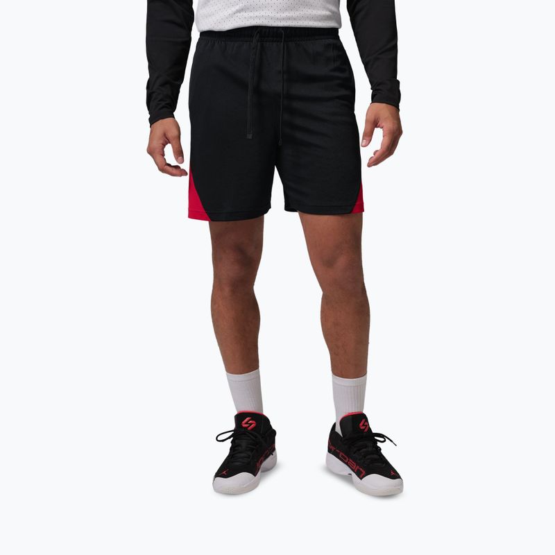 Pantaloncini da basket da uomo Jordan Sport Dri-Fit black/gym red/white 4