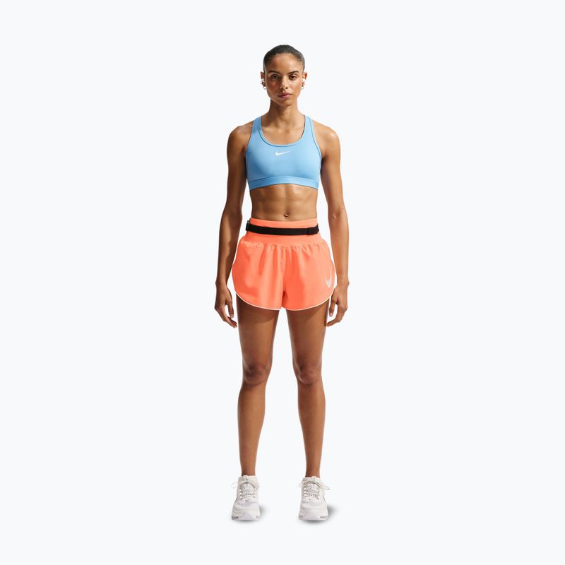 Pantaloncini da corsa da donna Nike Tempo Swoosh Dri-Fit Mid-Rise Brief-Lined orange pulse/white 2