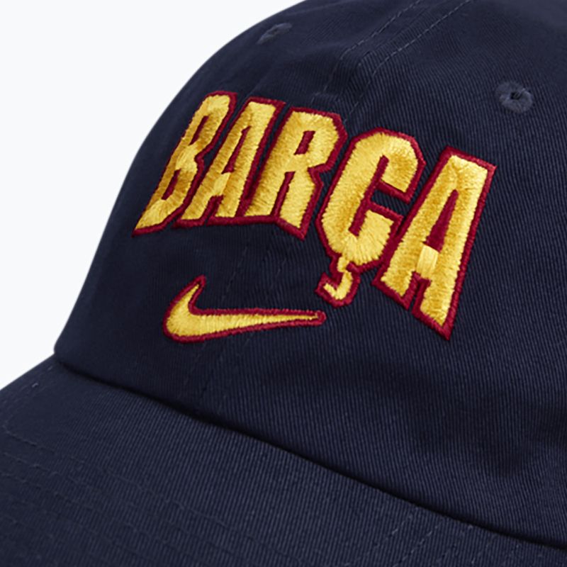 Cappellino con visiera Nike FC Barcelona Club Cotton blackened blue 4