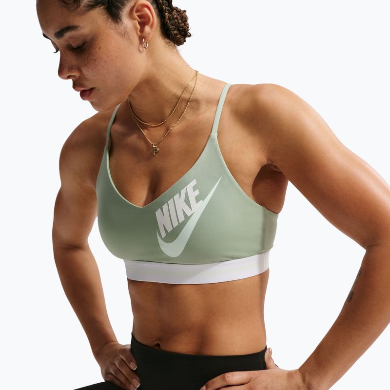Reggiseno sportivo Nike Indy Light Support steam/white/barely green 5
