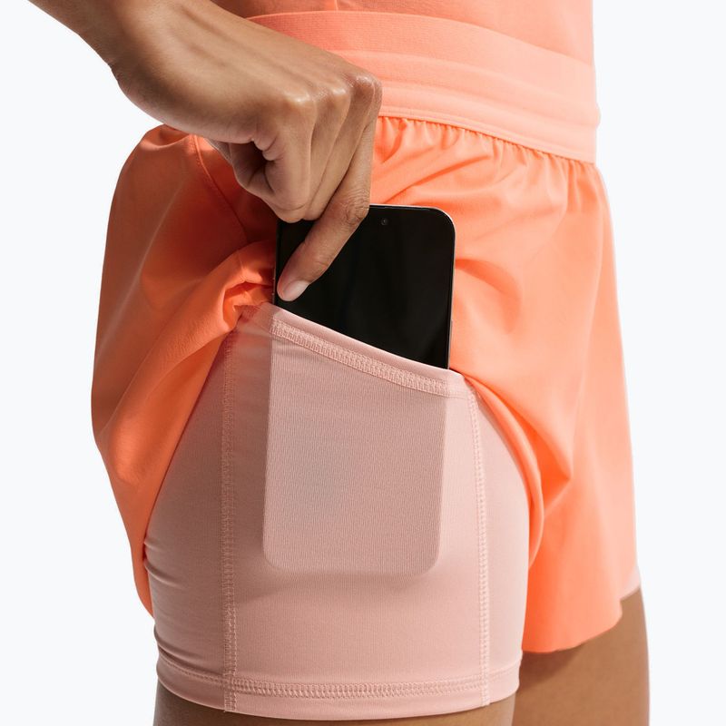 Pantaloncini da corsa da donna Nike Swift Mid-Rise 2in1 orange pulse 7