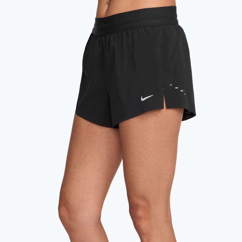 Pantaloncini da corsa da uomo Nike Swift Breathe Dri-Fit Mid-Rise 2.5" black/black/white 3